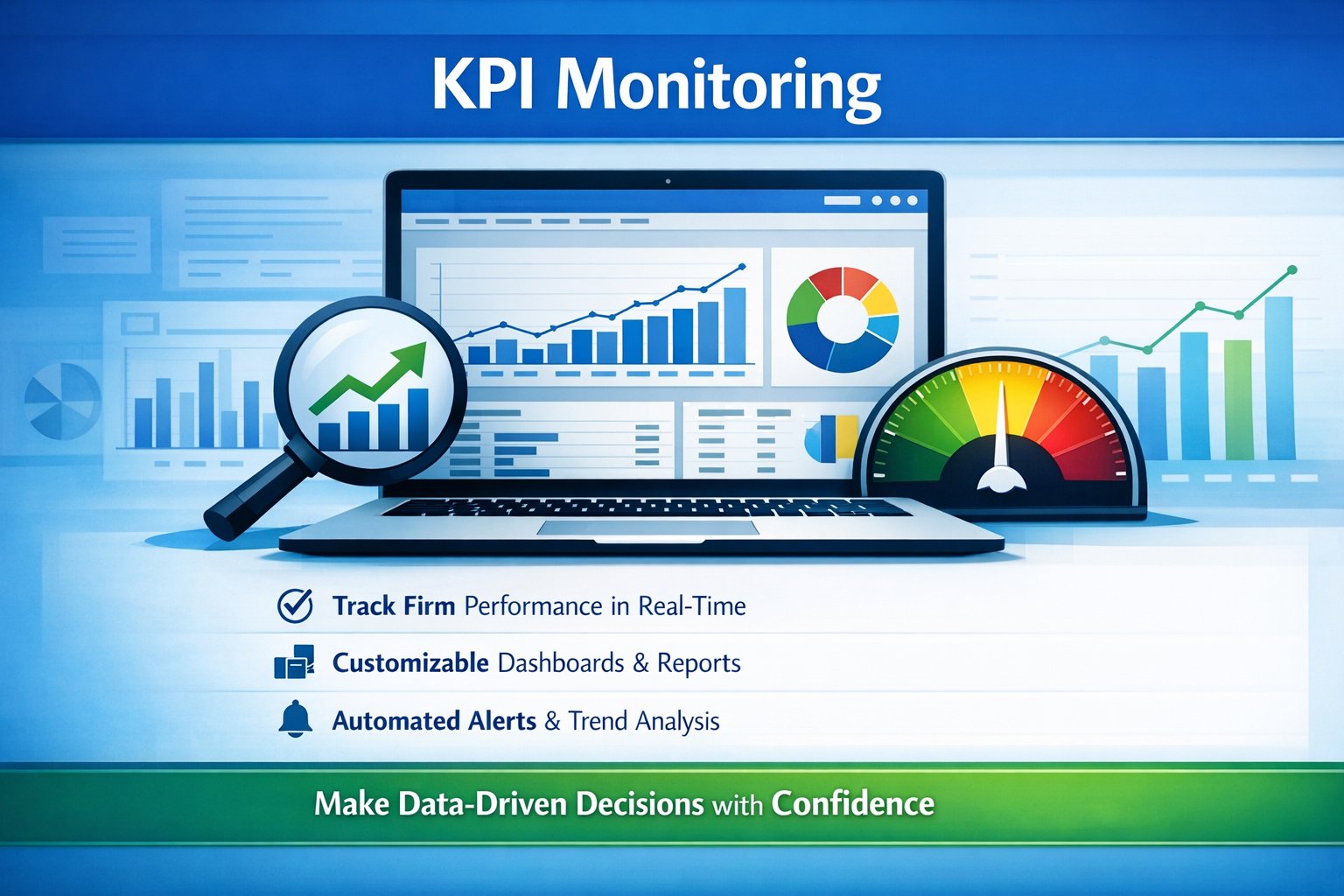 Accounts receivable benchmark dashboard for accounting firms